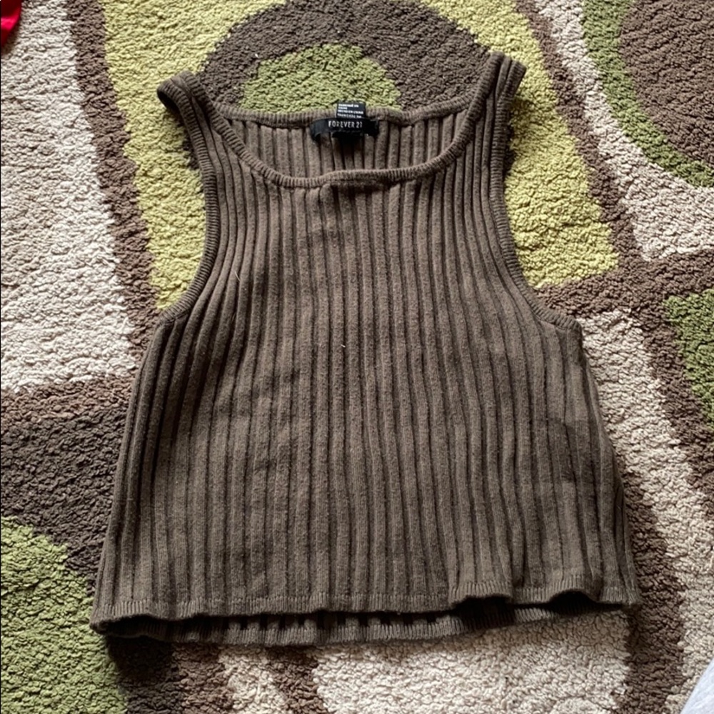 Olive green tank top